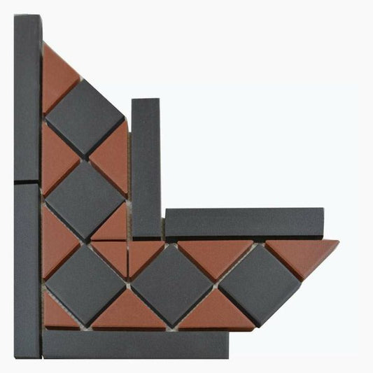 Victorian Red & Black Corner (Each) - Tile Projects Ltd