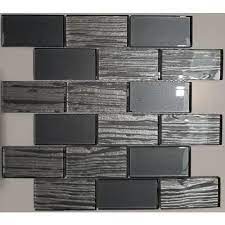 Atlanta Slate Glass Mosaic 350mm x 300mm - Tile Projects Ltd