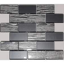 Atlanta Steel Glass Mosaic 350mm x 300mm - Tile Projects Ltd