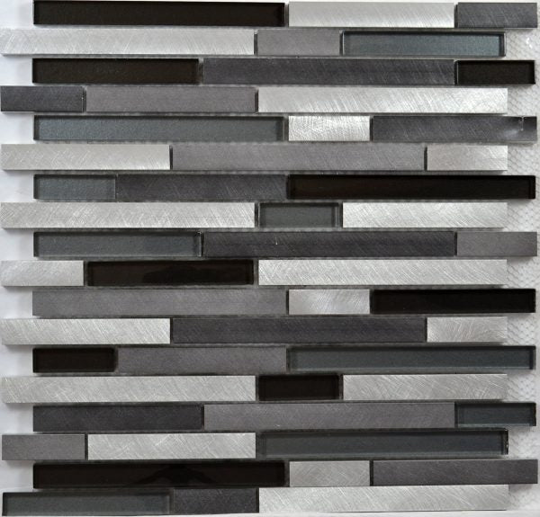 BARLETTA STRIP MOSAIC PLATINUM MIX 1.5 X 4.8 - Tile Projects Ltd