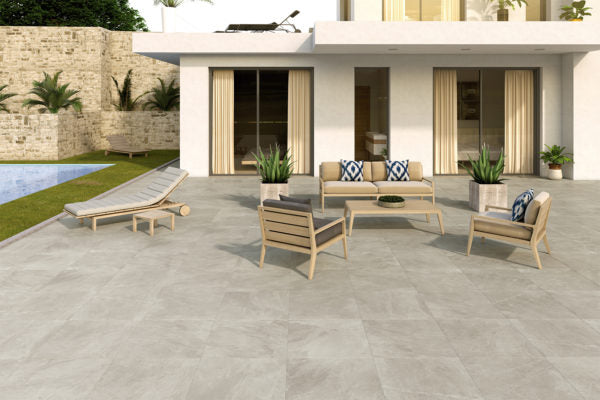 SLATEROCK BONE 59.2 X 59.2 ( 20MM OUTDOOR ) MATT - Tile Projects Ltd