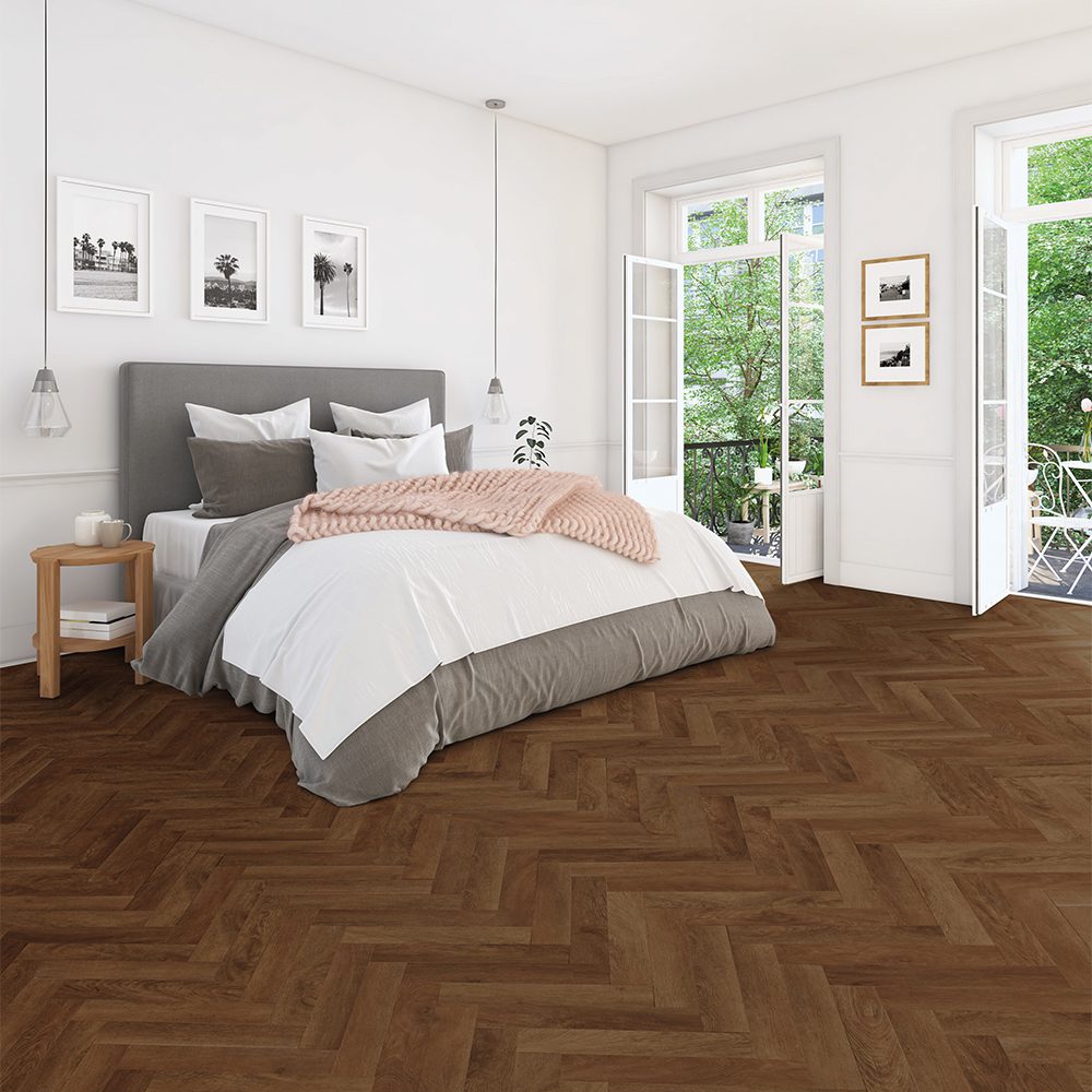 Kraus Aversley Oak Herrinbone LVT - Tile Projects Ltd