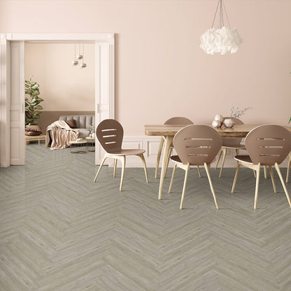 Kraus Owsten Grey Herringbone LVT - Tile Projects Ltd