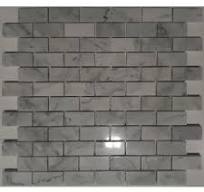 Siena Small Brick Grey Marble Mosaic 325mm x 300mm - Tile Projects Ltd