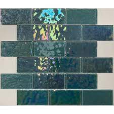 Voyage Turtle Green Brick Wetroom Mosaic 350mm x 300mm - Tile Projects Ltd