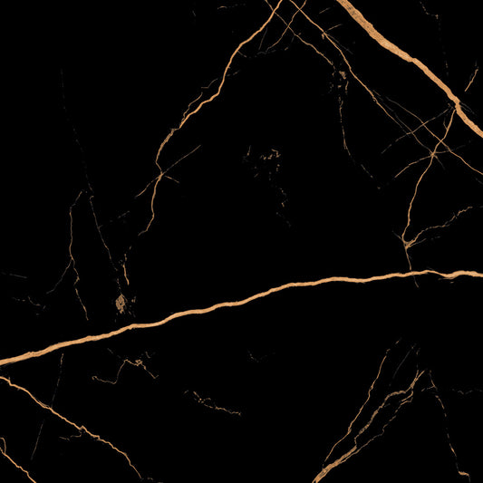 Atlantis Black 60x60 Gold Matt - Tile Projects Ltd