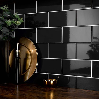 Liso Black Gloss 100x200 - Tile Projects Ltd