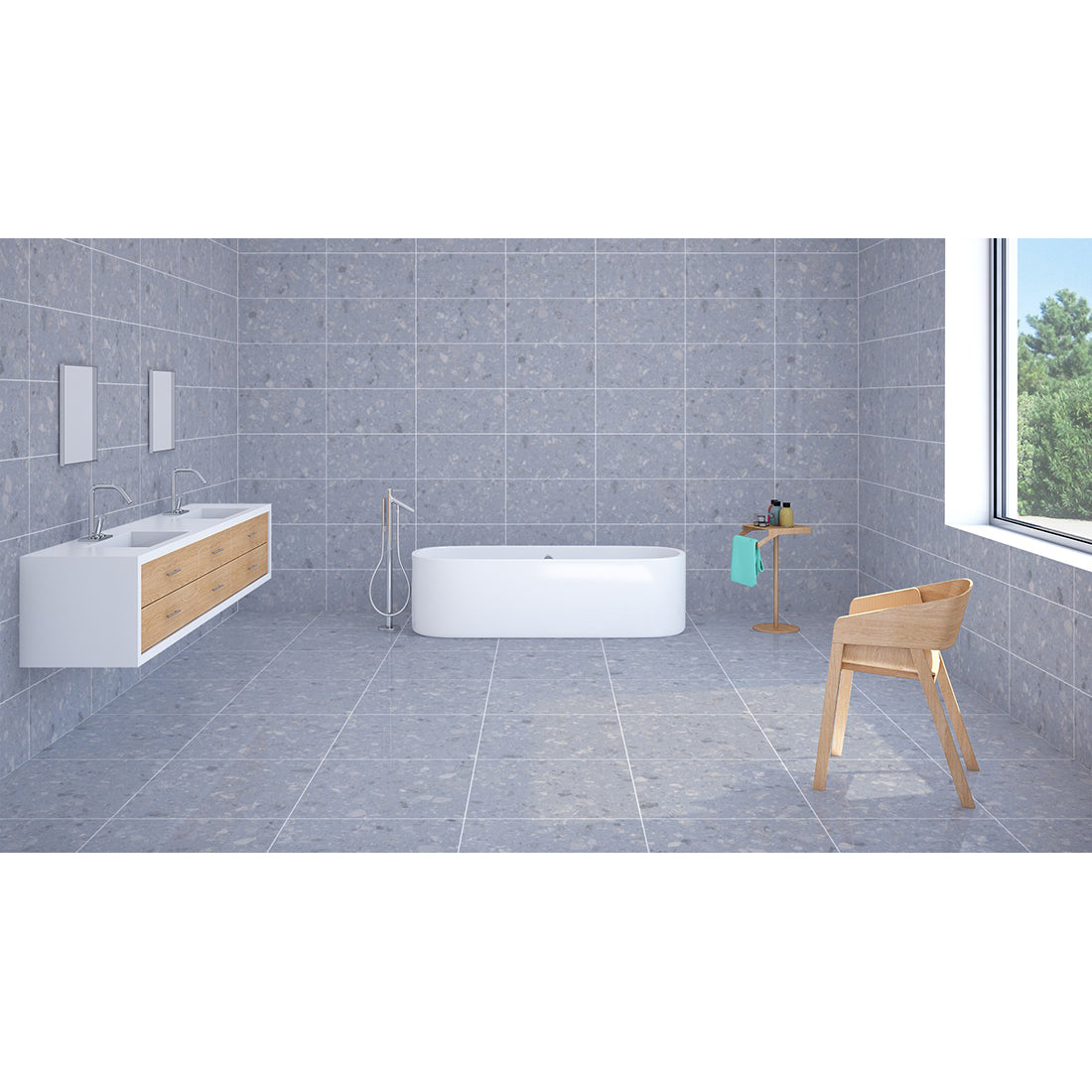 Fleck 60x60 Viola Polished - Tile Projects Ltd