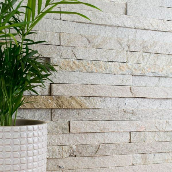 Ledgestone Ice White Split Face 150x300 - Tile Projects Ltd