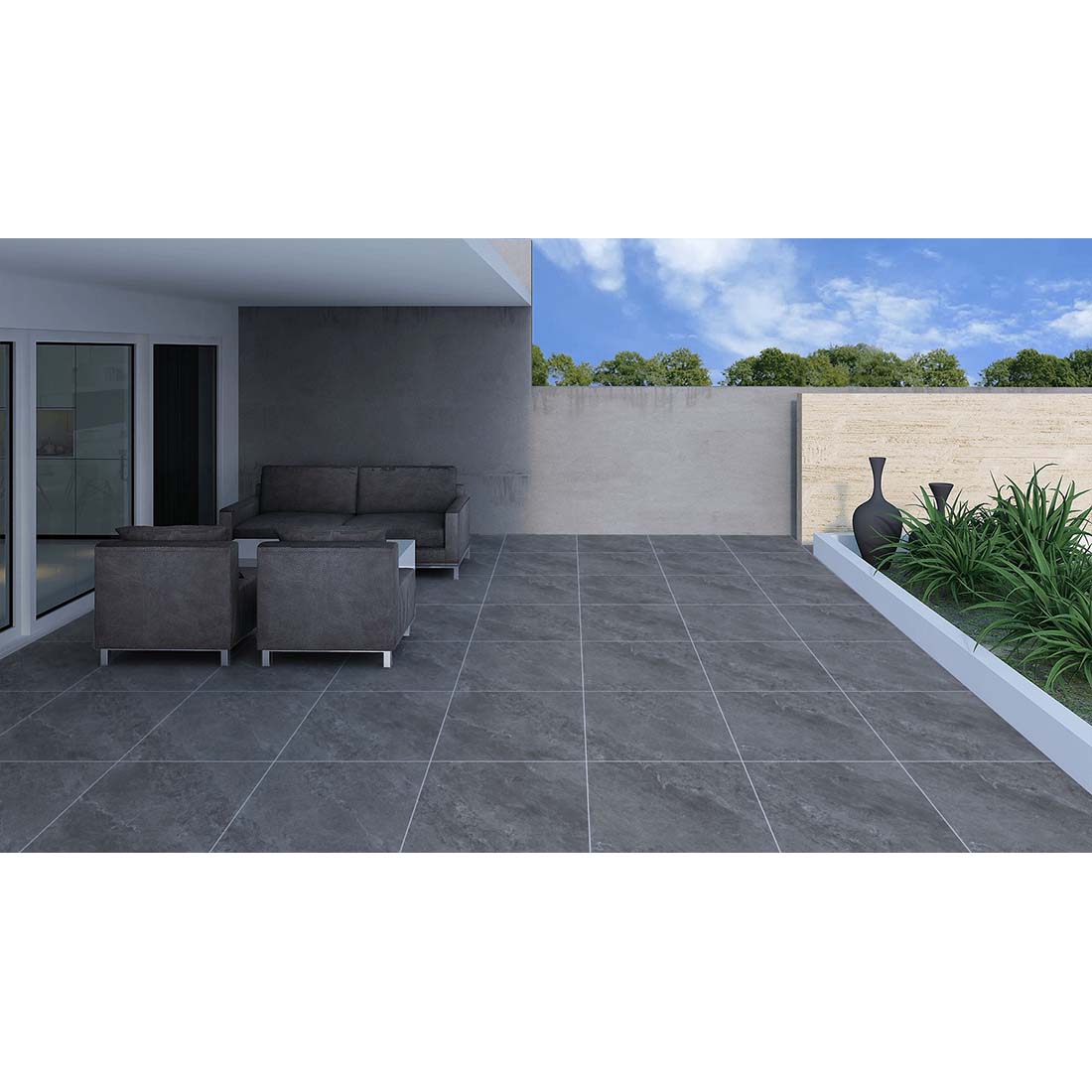 Jupiter 60x60x2 Anthracite Matt R11 - Tile Projects Ltd