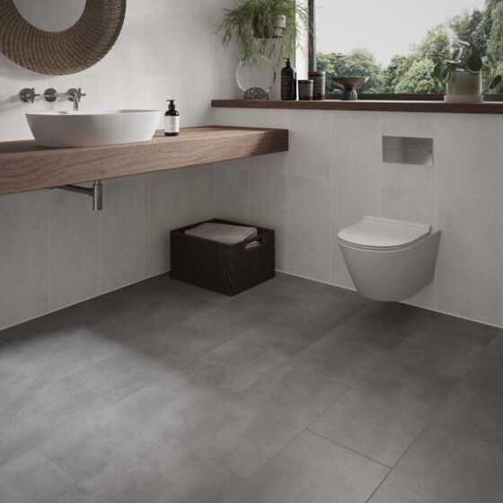 ClickLux Pinnacle Concrete Grey 305x610mm SPC Laminate Flooring Pk-10 - Tile Projects Ltd