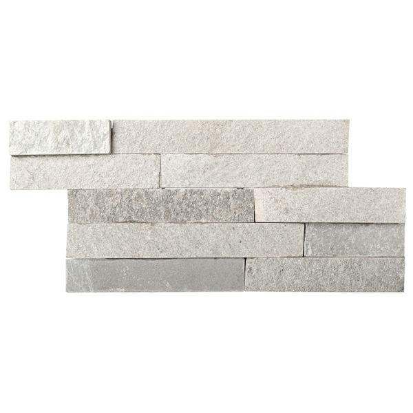 Ledgestone Ice White Split Face 150x300 - Tile Projects Ltd