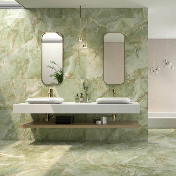 Lux Noor apple Marble Effect Tile - Tile Projects Ltd