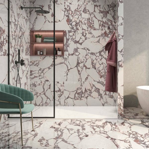 Lux Viola Marble Effect Tile - Tile Projects Ltd