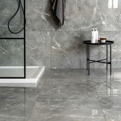 Makrana Breccia Grey Polished 600x600 - Tile Projects Ltd