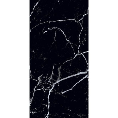 Genova Black Polished Marble Effect 600x1200 - Tile Projects Ltd