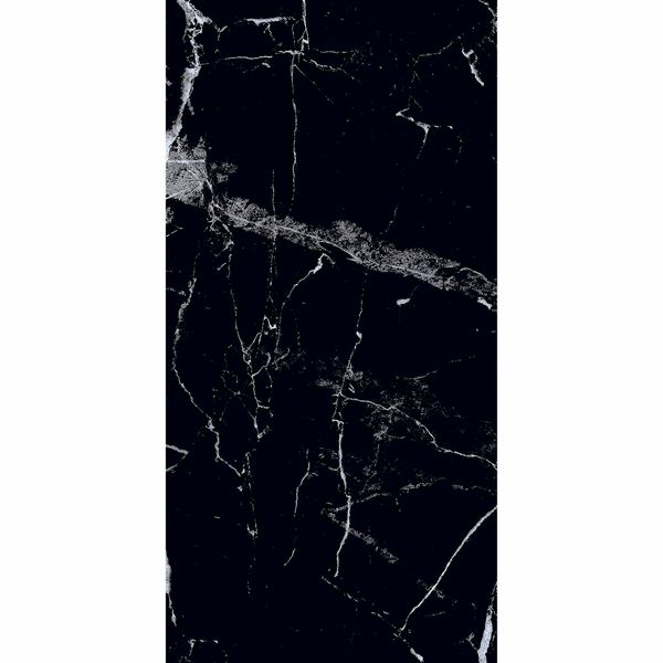 Genova Black Polished Marble Effect 600x300 - Tile Projects Ltd