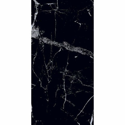 Genova Black Polished Marble Effect 600x300 - Tile Projects Ltd