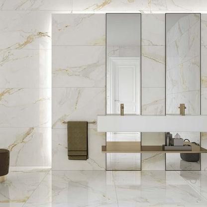 Marshall Gold Marble Effect - Tile Projects Ltd