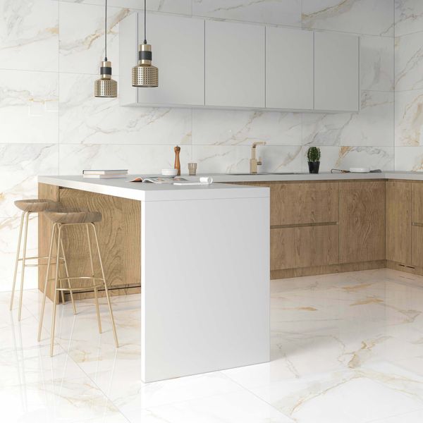 Marshall Gold Marble Effect - Tile Projects Ltd