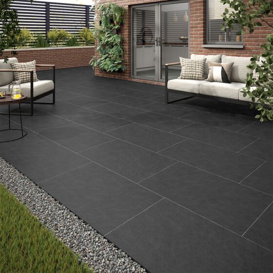 Baslow Black Matt Porcelain 60x90x2 - Tile Projects Ltd