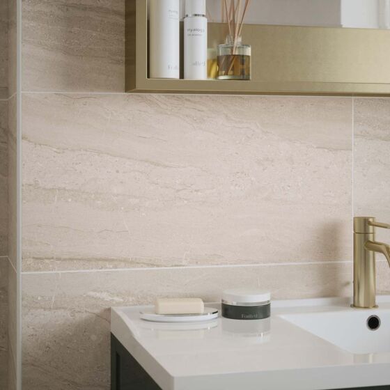 Laurent Beige Matt Ceramic Wall 300x600mm - Tile Projects Ltd