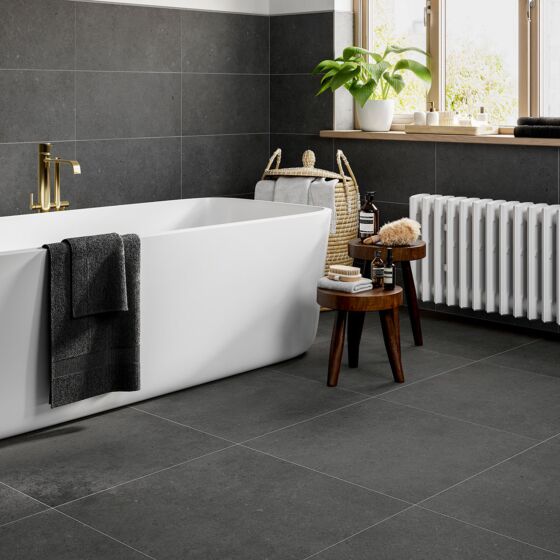 Siena Dark Grey Matt Porcelain W&F 300x600mm - Tile Projects Ltd