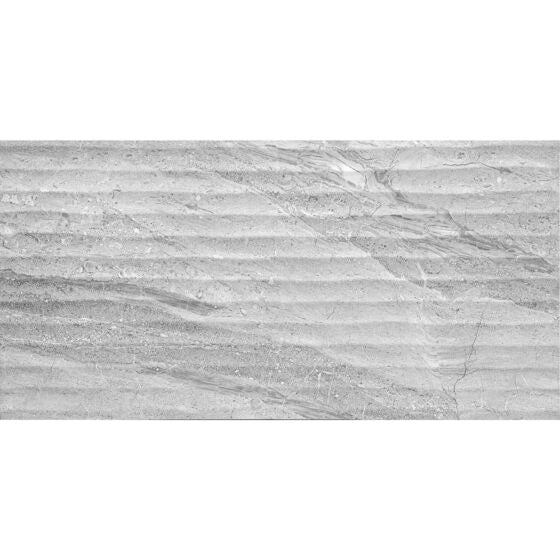 Laurent Grey Decor Matt Ceramic Wall 300x600mm - Tile Projects Ltd