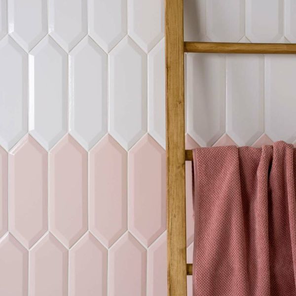 Pickett® Bevelled Petal Pink Tiles - Tile Projects Ltd