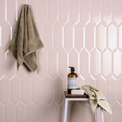 Pickett® Bevelled Petal Pink Tiles - Tile Projects Ltd