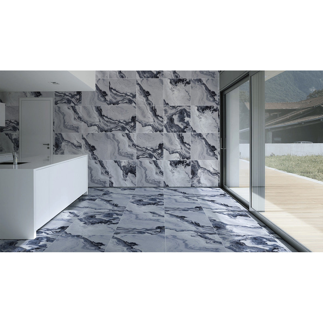 Royal Palermo 60x60 Blue Polished - Tile Projects Ltd