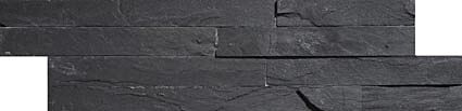 Black Split Face Slate Cladding Wall 100 - Tile Projects Ltd