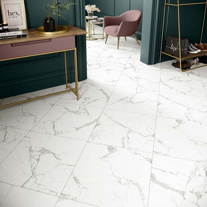 Versailles Carrara Marble Matt 600x600 - Tile Projects Ltd