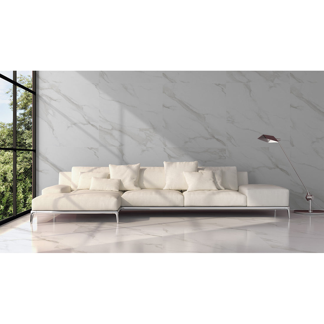 Statuario Mercury 60x60 White Matt - Tile Projects Ltd