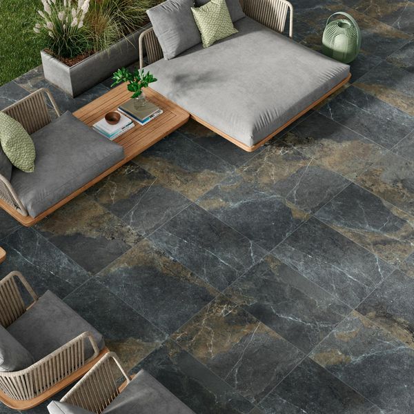 Strato Natural Rustic Black Slate Effect Matt 20mm - Tile Projects Ltd