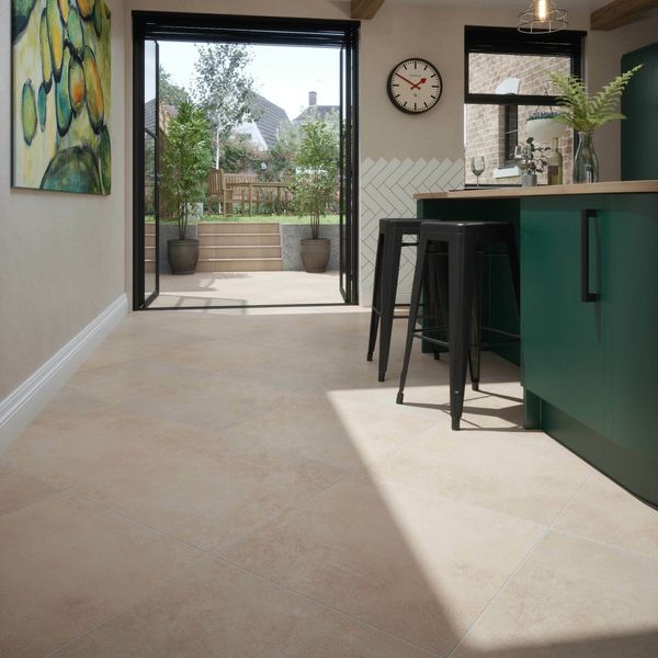 Tapa Beige Concrete Effect Rectified 600x600 - Tile Projects Ltd