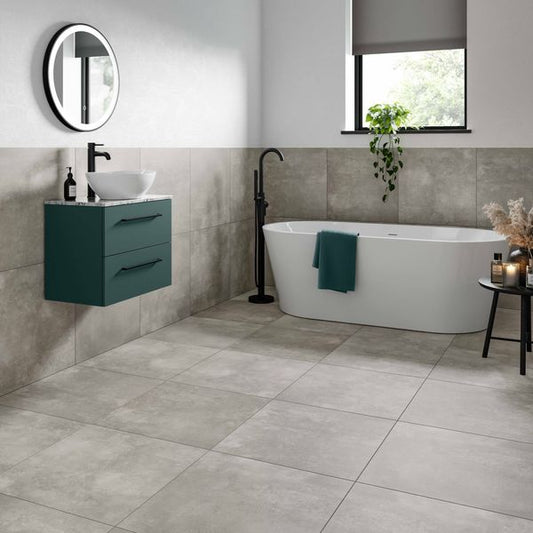 Tapa Grey Concrete Effect Rectified 600x600 - Tile Projects Ltd